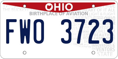 OH license plate FWO3723