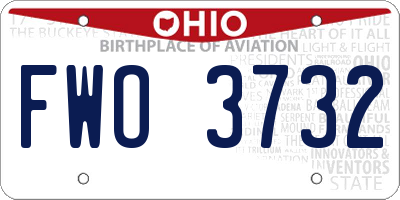 OH license plate FWO3732