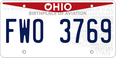 OH license plate FWO3769