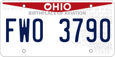 OH license plate FWO3790