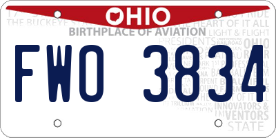 OH license plate FWO3834