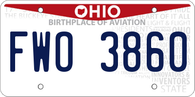 OH license plate FWO3860