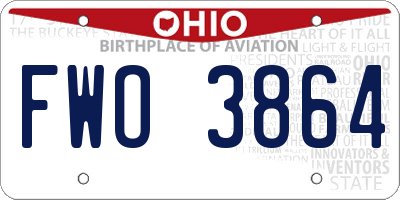 OH license plate FWO3864