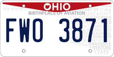 OH license plate FWO3871