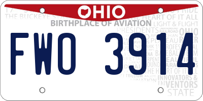 OH license plate FWO3914