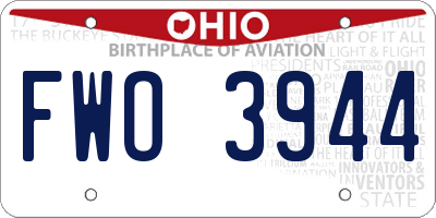 OH license plate FWO3944
