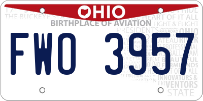 OH license plate FWO3957