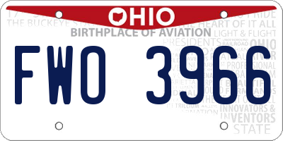 OH license plate FWO3966