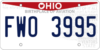 OH license plate FWO3995