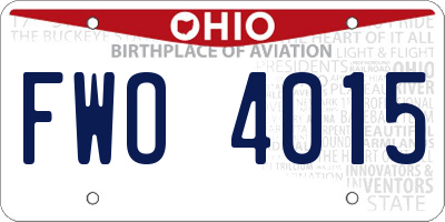 OH license plate FWO4015