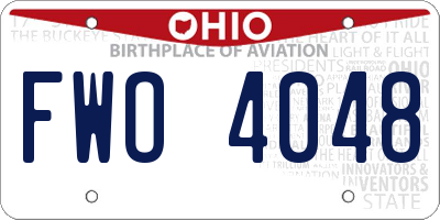 OH license plate FWO4048