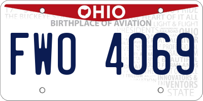OH license plate FWO4069
