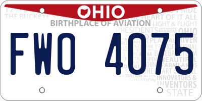 OH license plate FWO4075