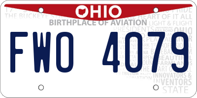 OH license plate FWO4079