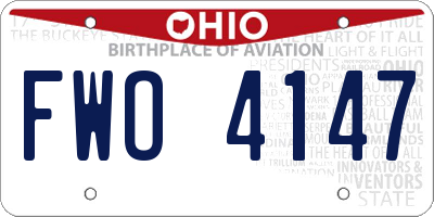 OH license plate FWO4147