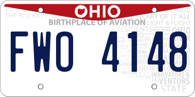 OH license plate FWO4148