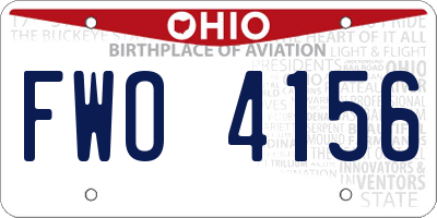 OH license plate FWO4156