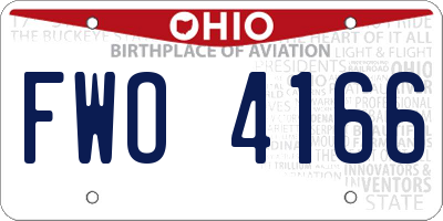 OH license plate FWO4166