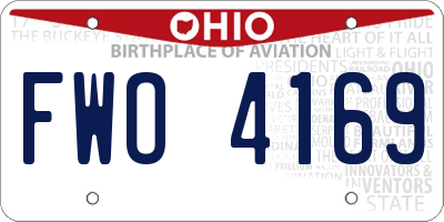 OH license plate FWO4169