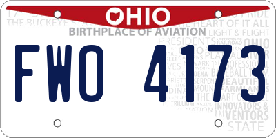 OH license plate FWO4173