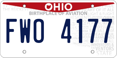 OH license plate FWO4177