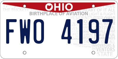 OH license plate FWO4197