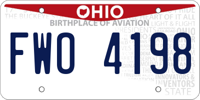 OH license plate FWO4198