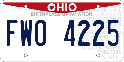 OH license plate FWO4225