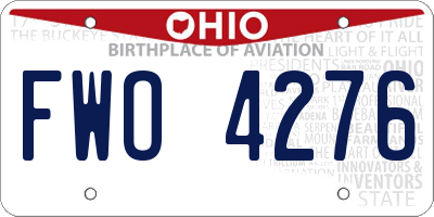 OH license plate FWO4276