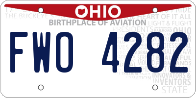OH license plate FWO4282