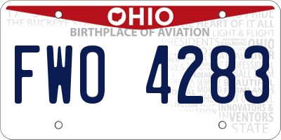 OH license plate FWO4283