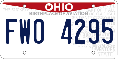 OH license plate FWO4295