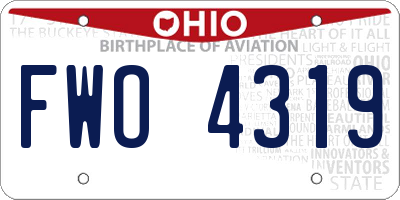 OH license plate FWO4319