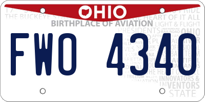 OH license plate FWO4340