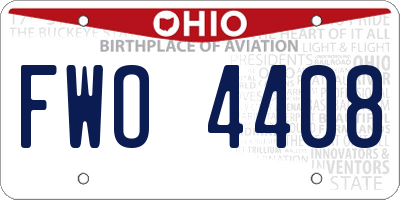 OH license plate FWO4408