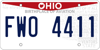 OH license plate FWO4411
