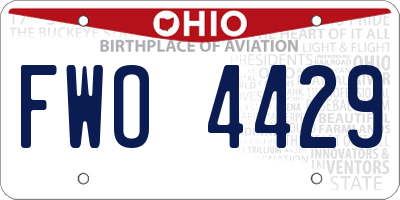 OH license plate FWO4429
