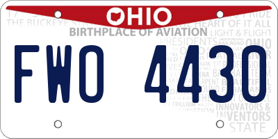 OH license plate FWO4430