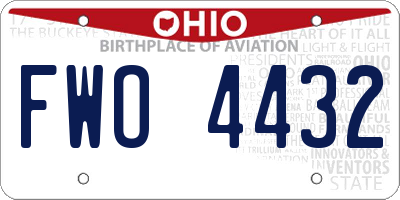 OH license plate FWO4432