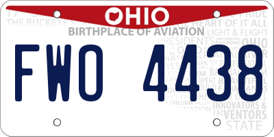OH license plate FWO4438