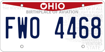 OH license plate FWO4468