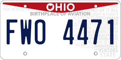 OH license plate FWO4471