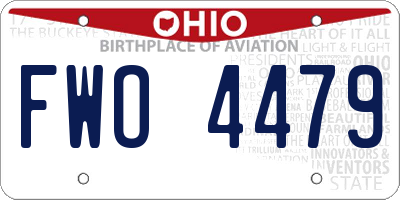 OH license plate FWO4479