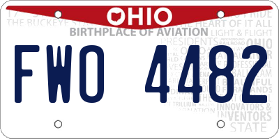 OH license plate FWO4482