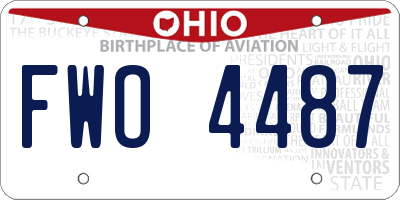OH license plate FWO4487