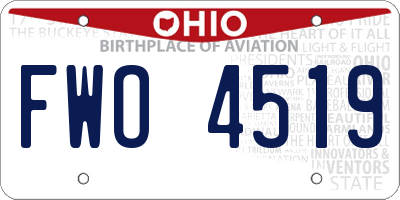 OH license plate FWO4519