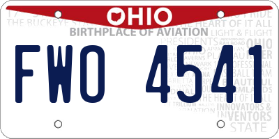 OH license plate FWO4541
