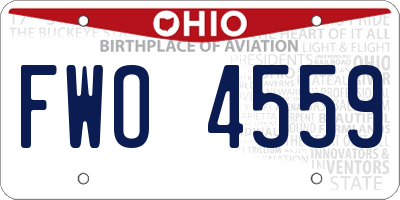 OH license plate FWO4559