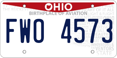 OH license plate FWO4573