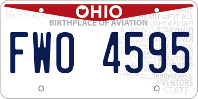 OH license plate FWO4595
